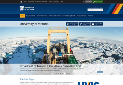 UVic homepage